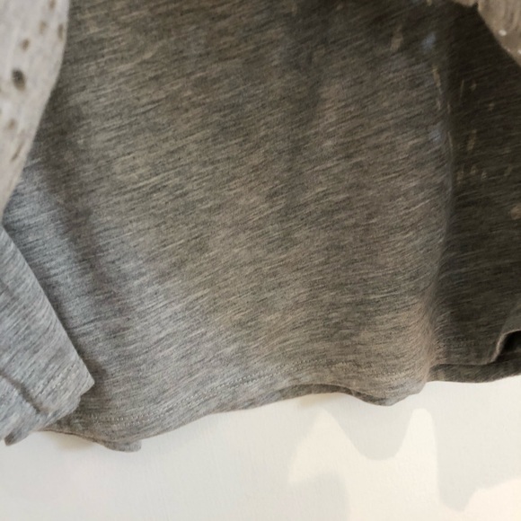 Anthropologie Deletta Gray Beaded Tank Top with Cut Outs - Picture 11 of 16